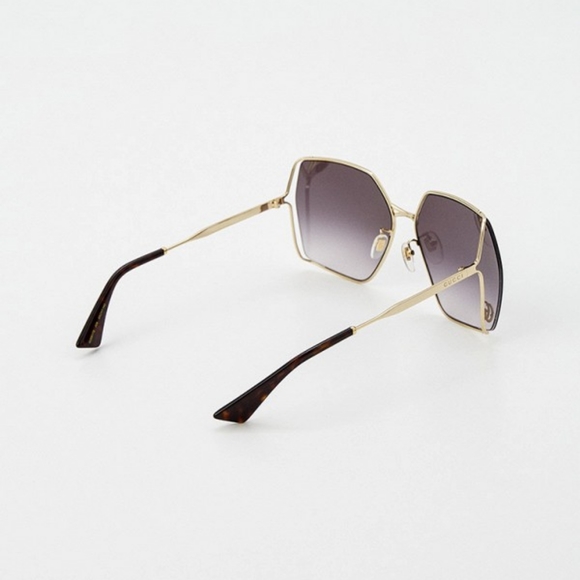 NEW GUCCI GG0817S 006 WOMEN GOLD GRAY SUNGLASSES GG0817S 006
